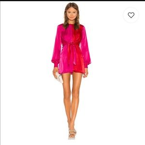 NWT House of Harlow 1960 x Revolve Lotta Dress in fuchsia Size S